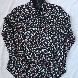 Chaps Black and Red Floral Men's Shirt